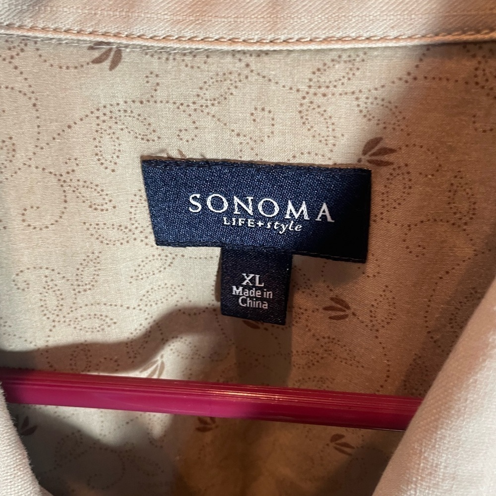 Sonoma Beige Utility Jacket Lightweight Button Front Casual Chic Size XL NWT - Picture 5 of 11